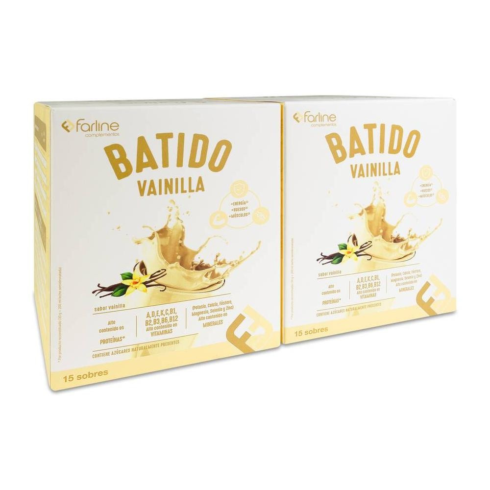 Duplo Farline Batido De Vainilla, 2 X 15 Sobres