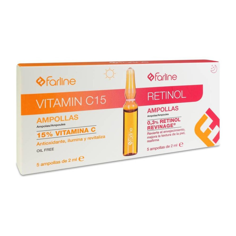 Pack Farline Ampollas Vitamin C15+Retinol, 10 Ampollas
