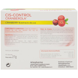 Arkopharma Cis Control Cranberola 140 Mg, 60 Cápsulas