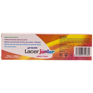 Lacer Junior Gel Dental Sabor Fresa, 75 Ml