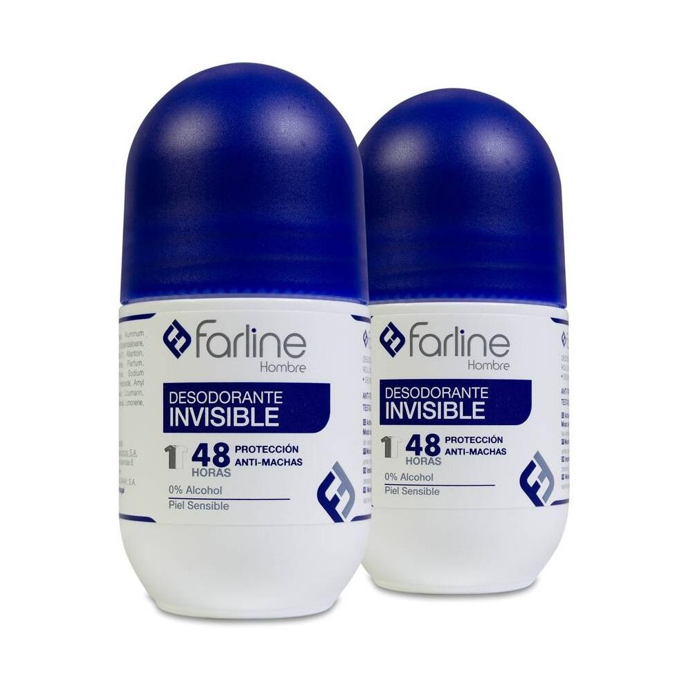 Duplo Farline Desodorante Roll-On Hombre, 2 Uds
