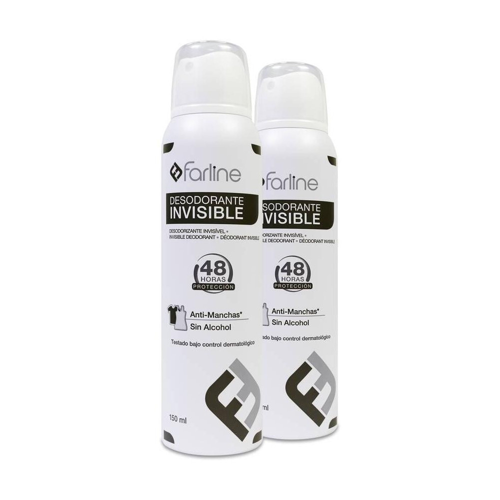 Duplo Farline Desodorante Spray Invisible, 2 Uds
