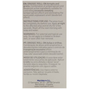 Martiderm Driosec Desodorante Roll-On Axilas O Ingles, 50 Ml