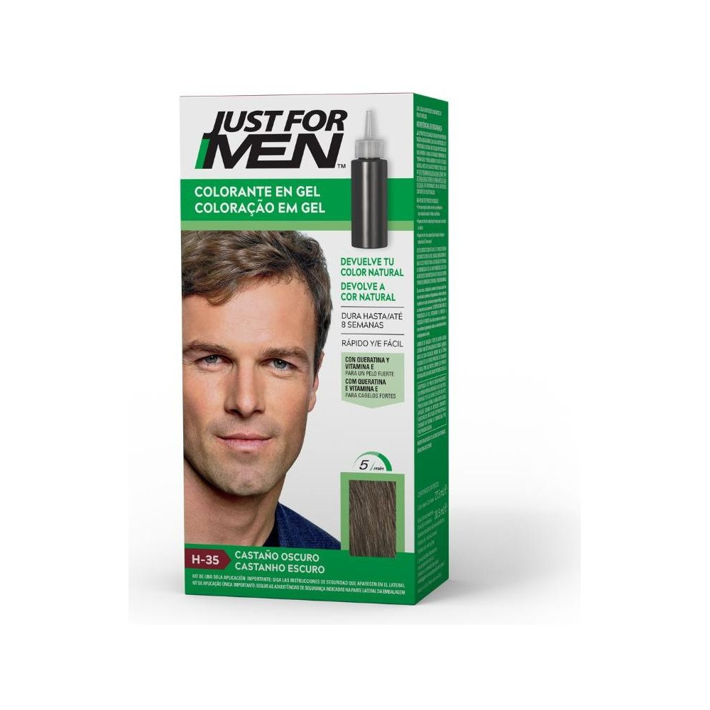 Just For Men Champú Colorante 30 Cc Castaño Oscuro, 1 Ud