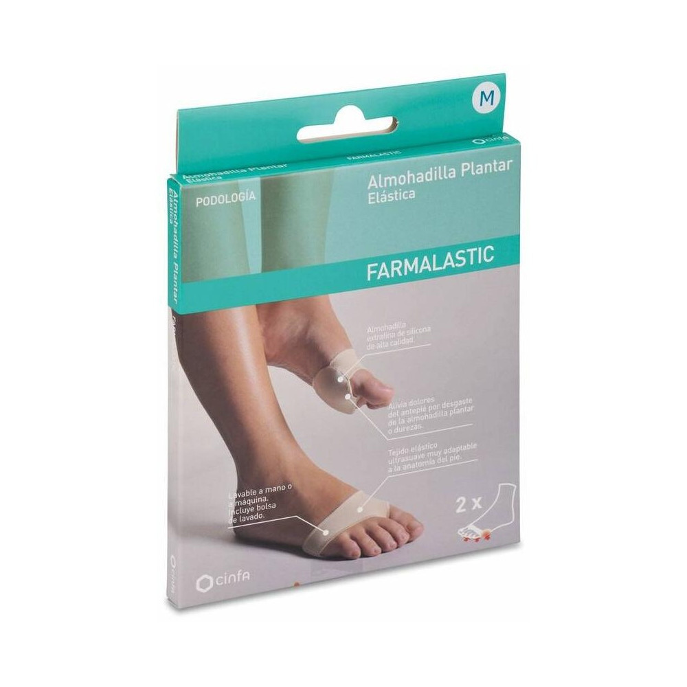 Farmalastic Almohadilla Plantar Elástica Gel De Silicona Talla 39-41, 1 Par