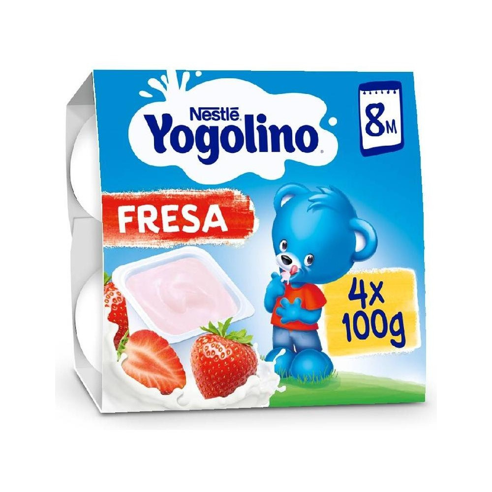 Nestlé Yogolino Fresa Postre Lácteo, 4 Uds