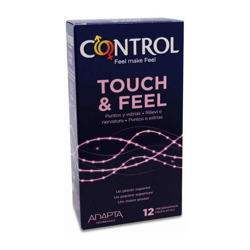 Control Sensual Dots Y Lines Preservativo Puntos Y Estrías 12Uds