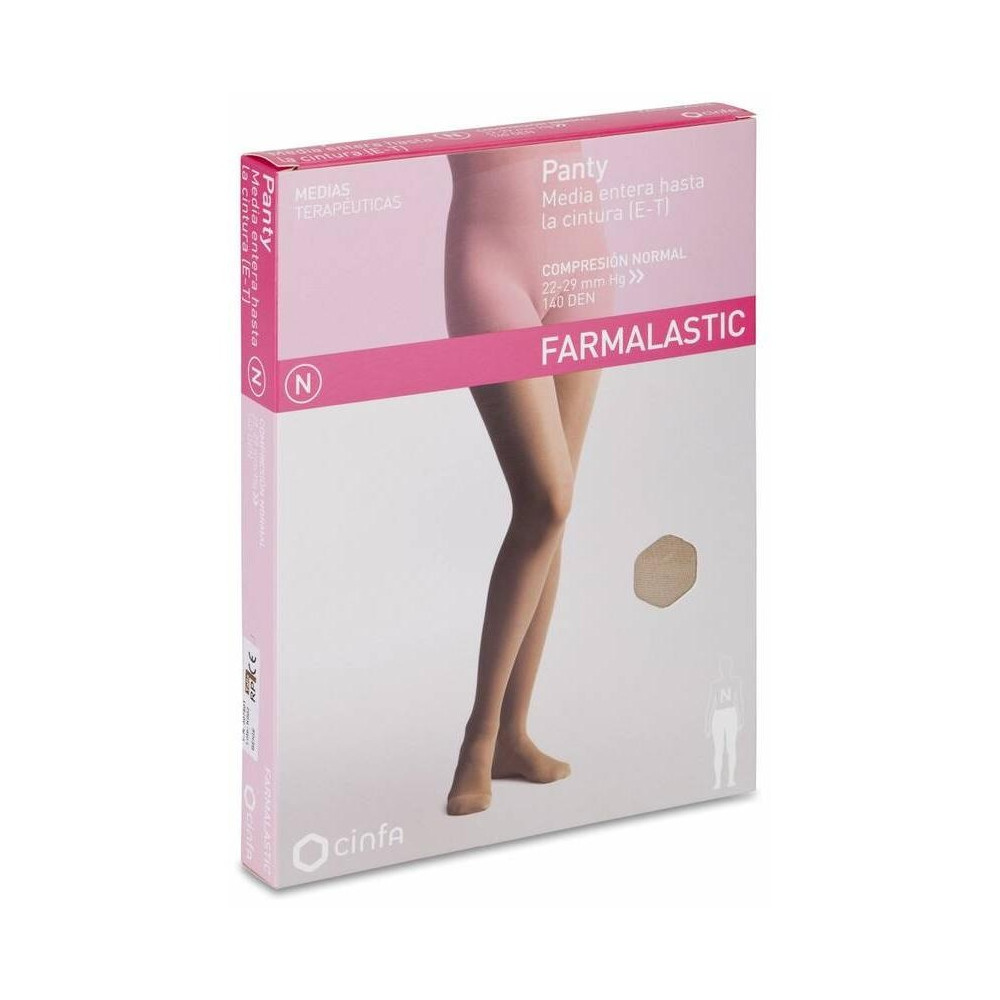 Farmalastic Panty-Media Hasta La Cintura (E-T) Compresión Normal T-Reina Plus Beige 1Ud