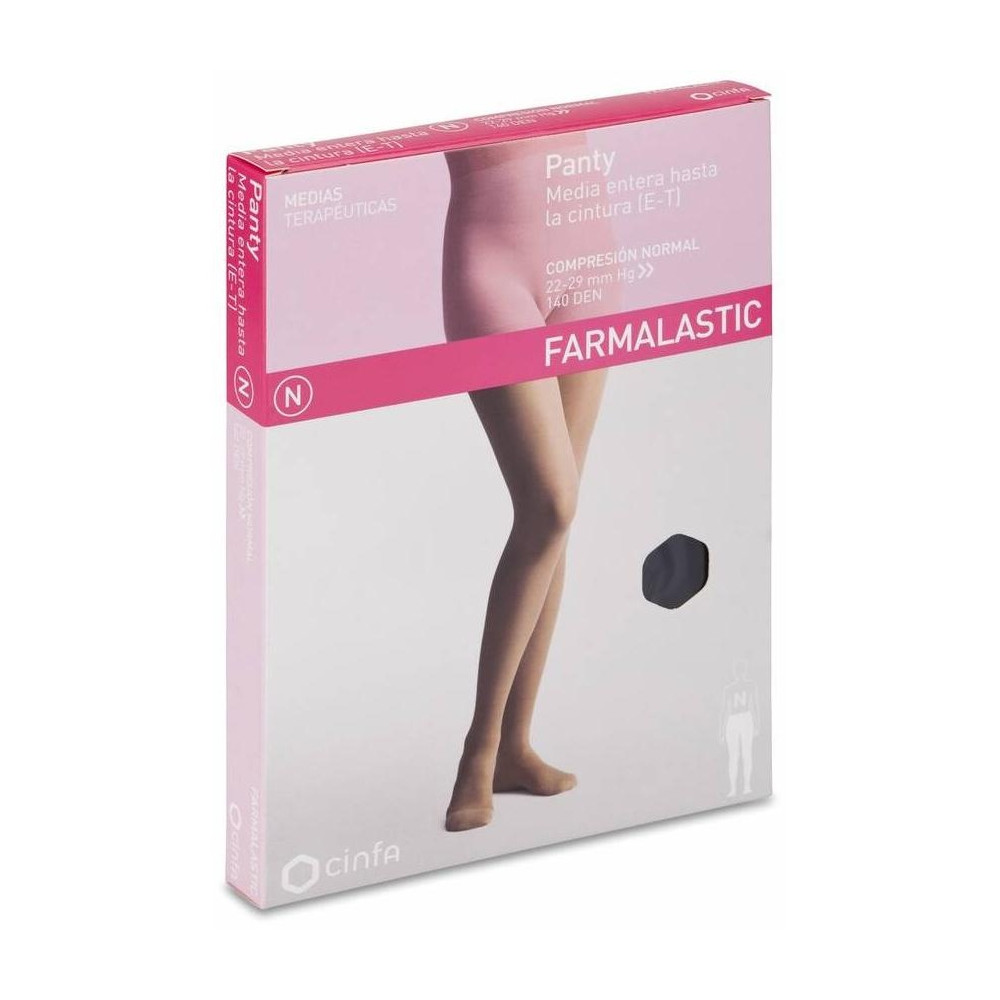 Farmalastic Panty-Media Hasta La Cintura (E-T) Compresión Normal T-Reina Negro