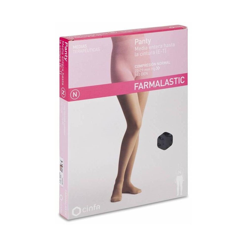 Farmalastic Panty-Media Hasta La Cintura (E-T) Compresión Normal T-Reina Plus Negro