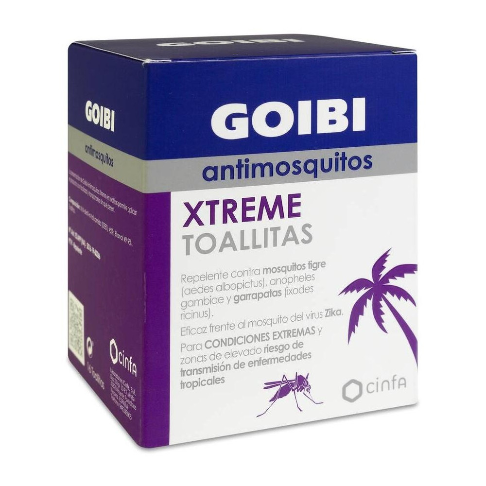 Goibi Antimosquitos Xtreme Toallitas Repelente, 16 Uds
