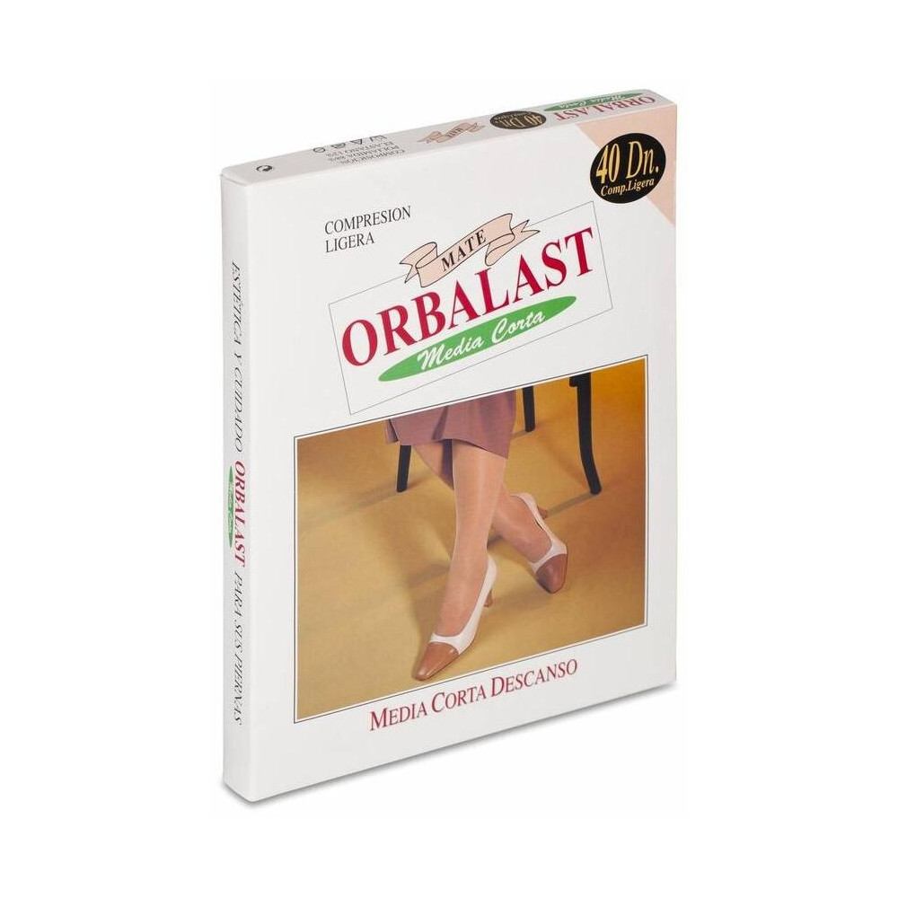Orbalast Media Corta A-D Compresión Muy Ligera Beige Talla Pequeña-Mediana