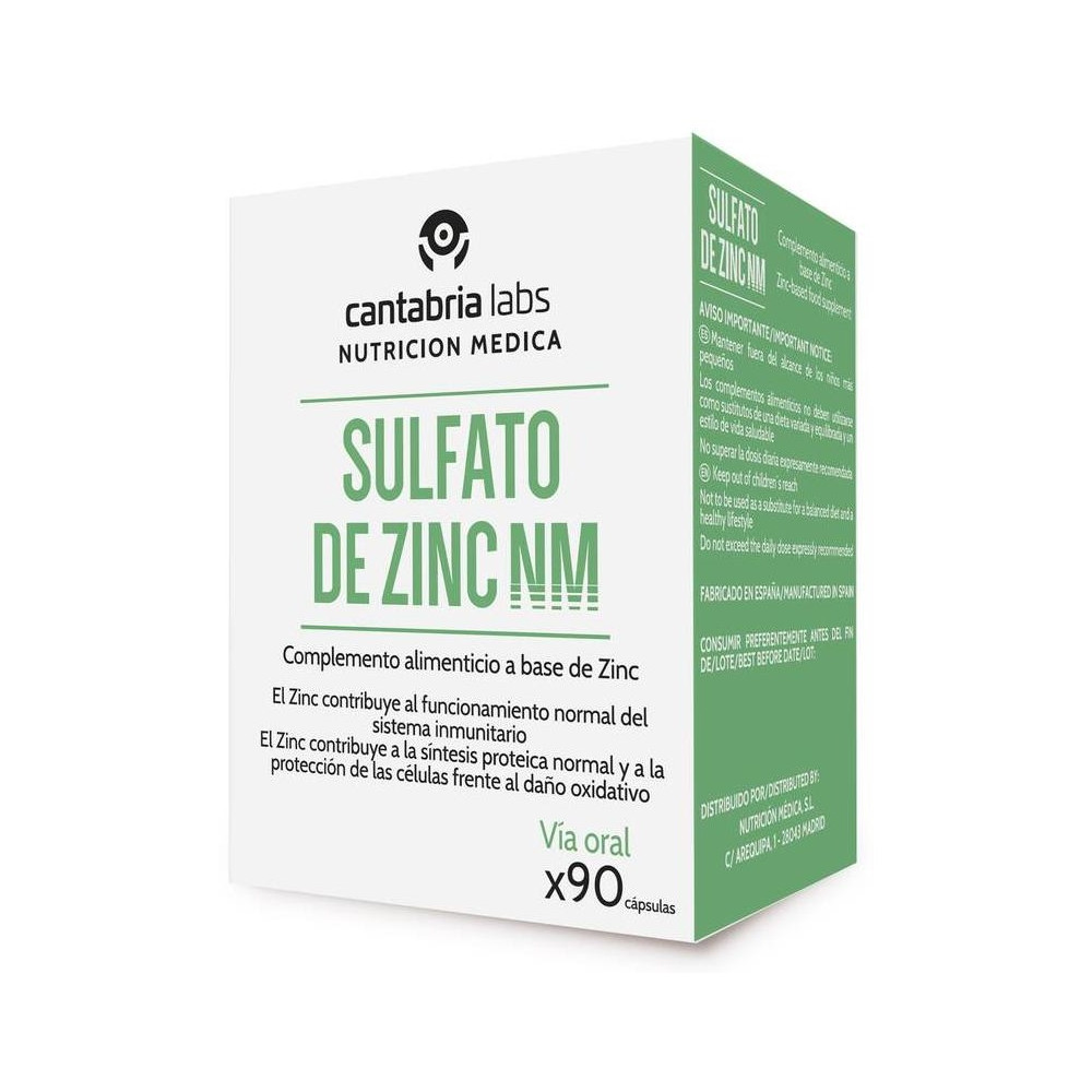 Sulfato De Zinc Nm 90 Capsulas Cantabria