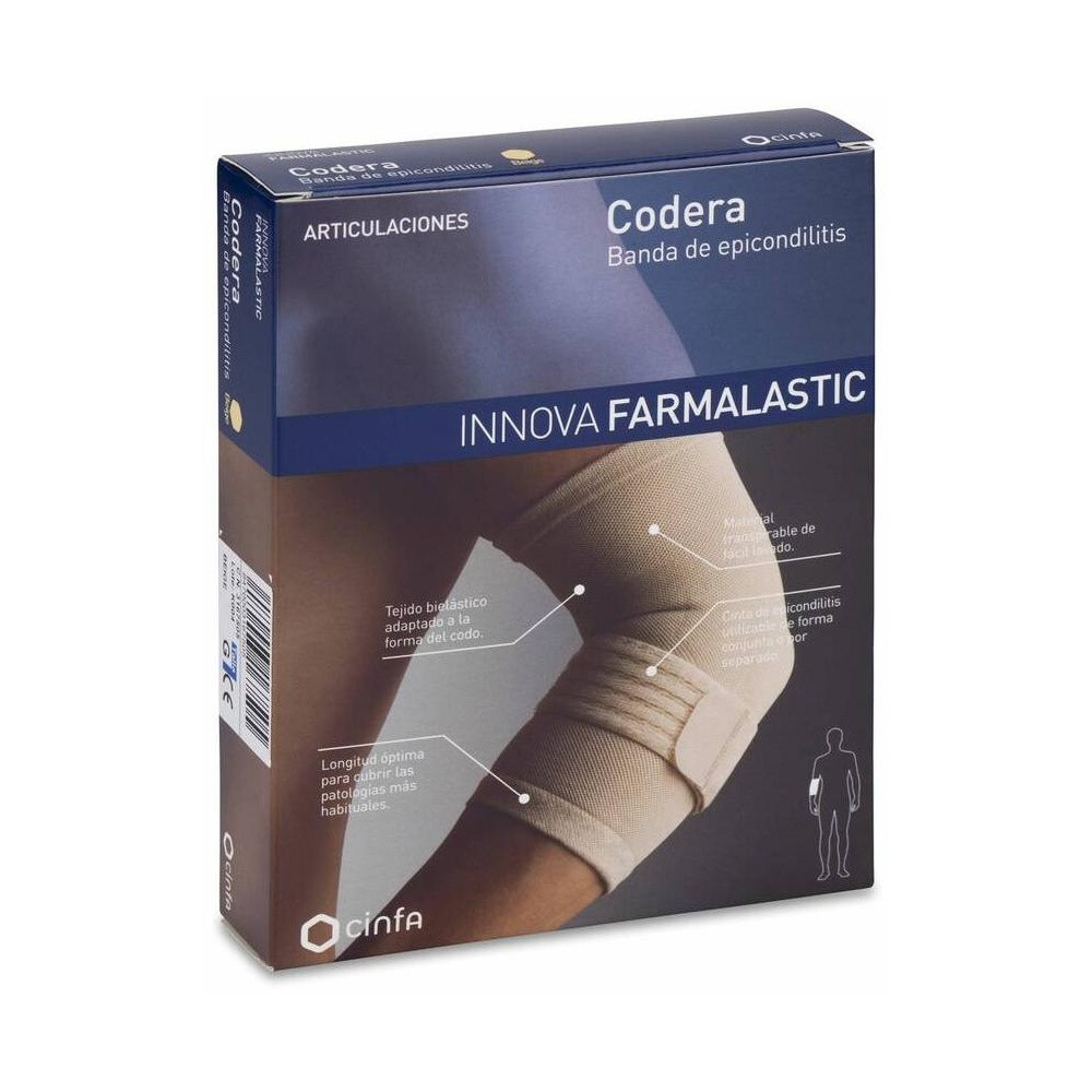 Farmalastic Innova Codera Epicondilitis Beige Grande, 1 Ud