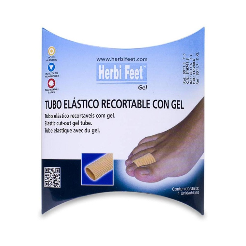 Herbi Feet Tubo Elástico Recortable Con Gel T/S 1Ud