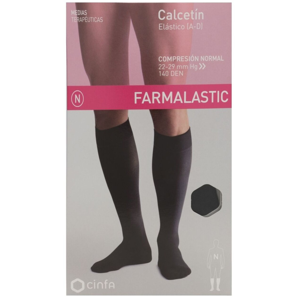 Farmalastic Calcetín (A-D) Compresión Normal T-Mediana Negro 1 Par