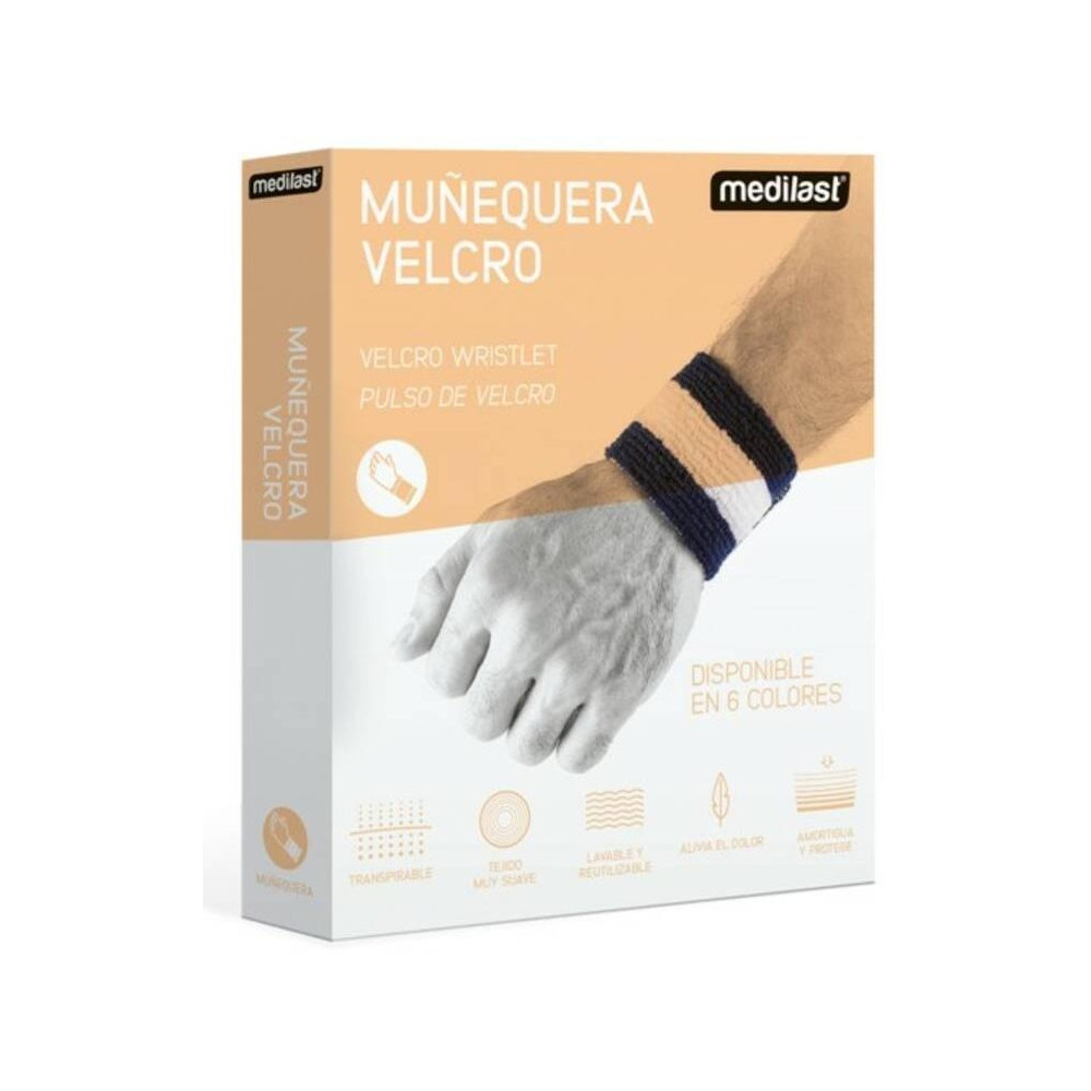 Medilast Muñequera Elástica Con Velcro Beige Talla S, 1 Ud