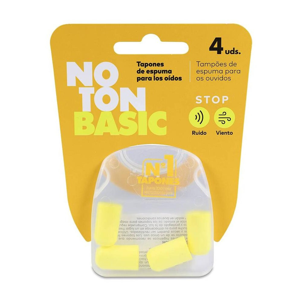 Noton Basic Tapones De Espuma Para Oídos, 4 Uds