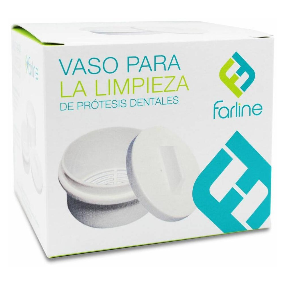 Farline Vaso Limpieza Prótesis Dental, 1 Ud