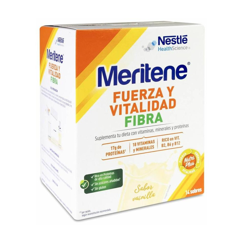 Meritene Fuerza Y Vitalidad Fibra Vainilla 14 Sobres