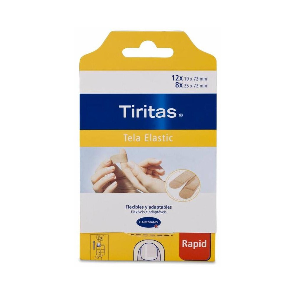 Tiritas Elastic Rapid Apósito Adhesivo Textil, 20 Uds