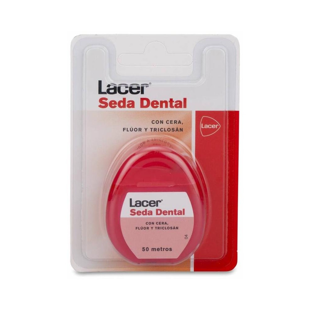 Lacer Seda Dental Con Cera Flúor Y Triclosán, 50 M
