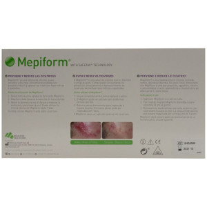 Mepiform Lámina Reductor Cicatrices Silicona 10 X 18, 5 Unidades