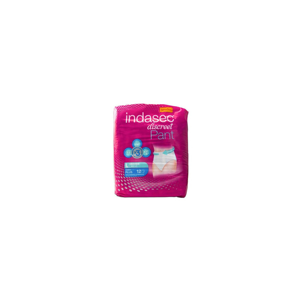 Indasec Discreet Pant Plus Talla Grande, 12 Uds