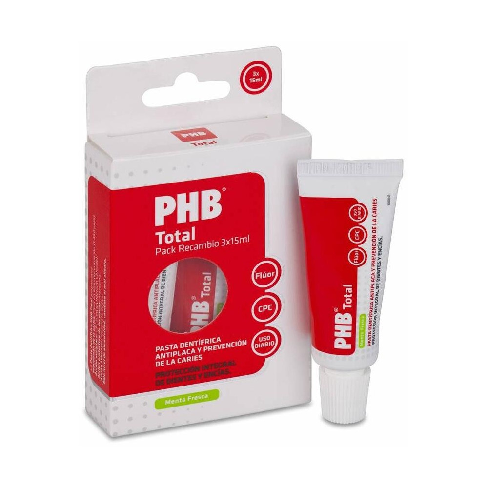 Phb Pack Total Pasta Dental Recambio 15Ml X3Uds