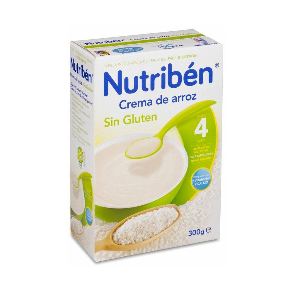 Nutribén Crema De Arroz Sin Gluten, 300 G