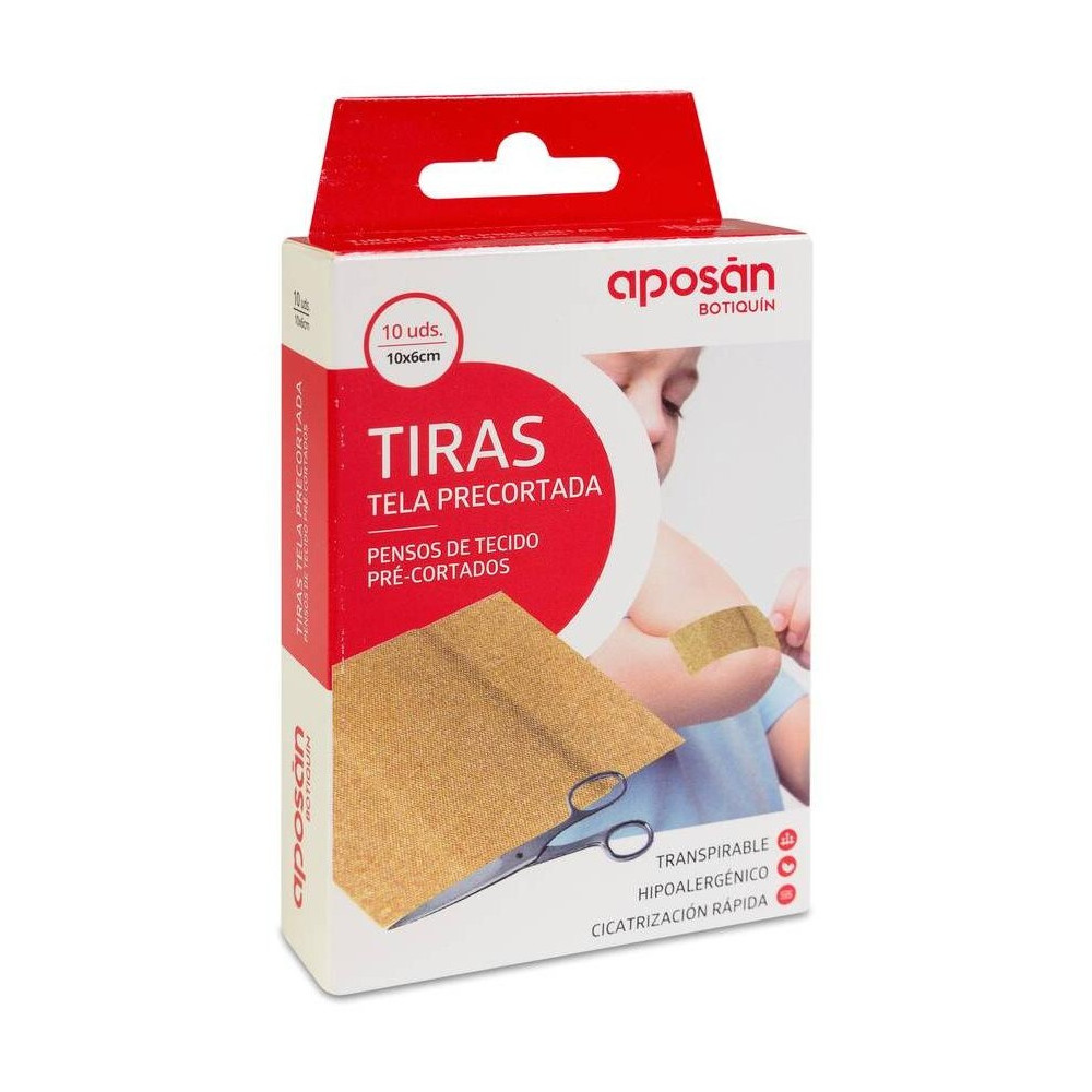 Aposán Tiras De Tela Precortadas 10X6 Cm, 10 Uds