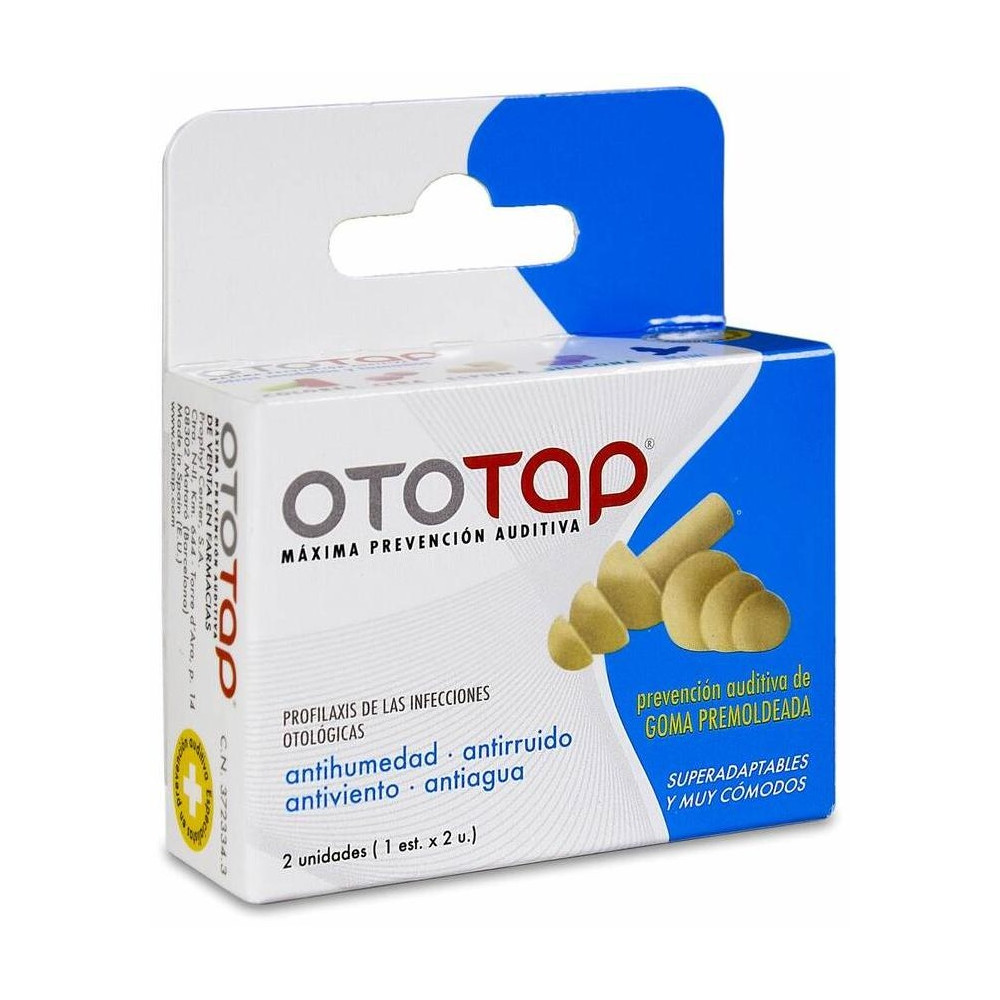 Ototap Tapones Oídos Goma Premoldeada 2Uds
