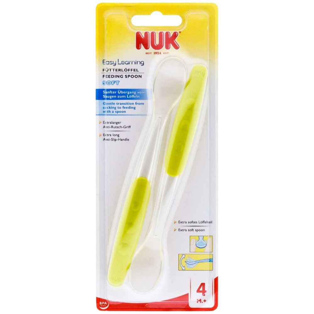 Nuk Cuchara Silicona Easy Learning 4M+, 2 Uds