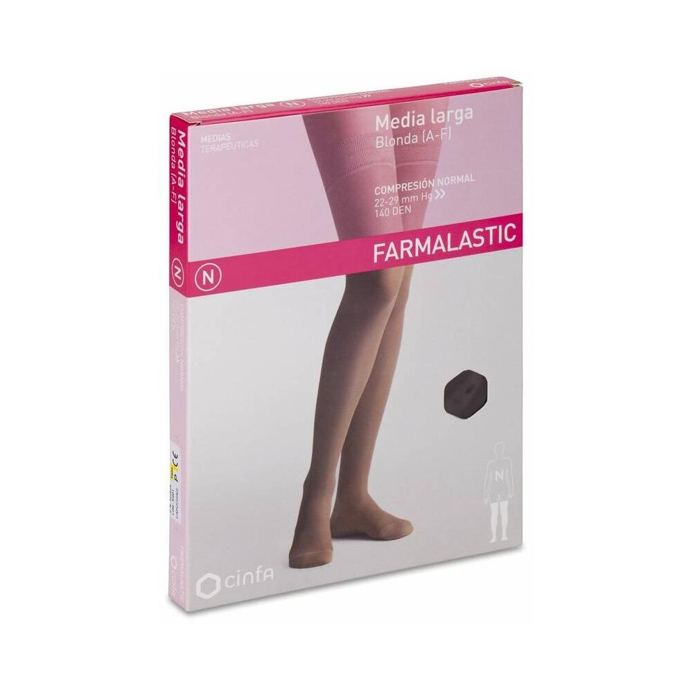 Farmalastic Media Larga Blonda (A-F) Comp. Normal T-Pequeña Capuchino 1Ud
