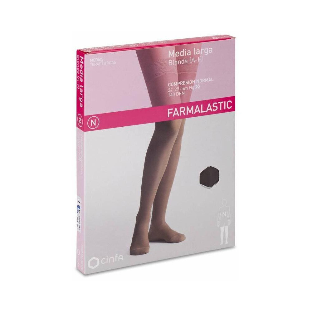 Farmalastic Media Larga Blonda (A-F) Comp. Normal T-Grande Capuchino 1 Par