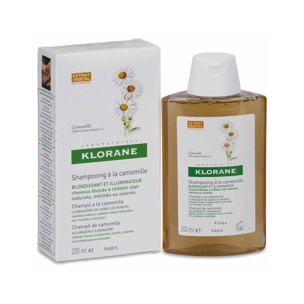 Klorane Champú Reflejos Dorados Al Extracto De Camomila, 200 Ml