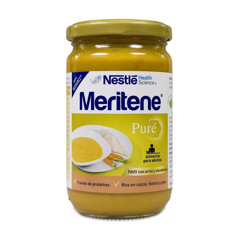 Meritene Puré Tarro Pavo Con Arroz Y Zanahorias, 300 G