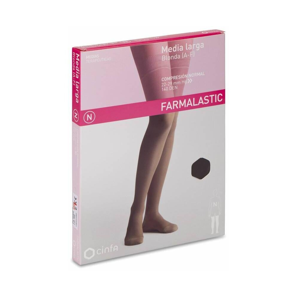 Farmalastic Media Larga Blonda (A-F) Comp. Normal T-Extra Grande Capuchino 1Ud