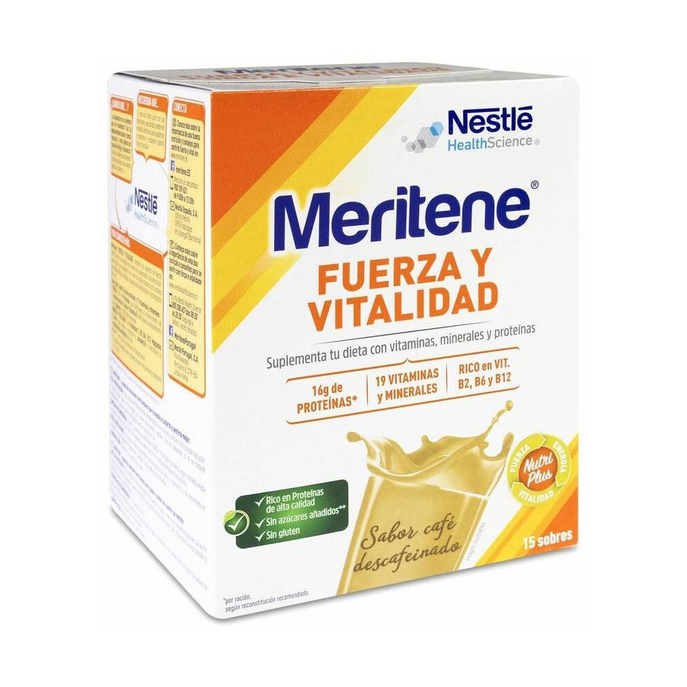 Nestlé Meritene Fuerza Y Vitalidad Sabor Café Descafeinado 15X30G