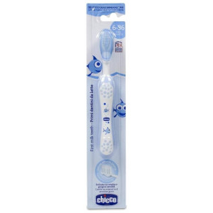Chicco Cepillo De Dientes De Cerdas Suaves 6M+ Azul, 1 Ud