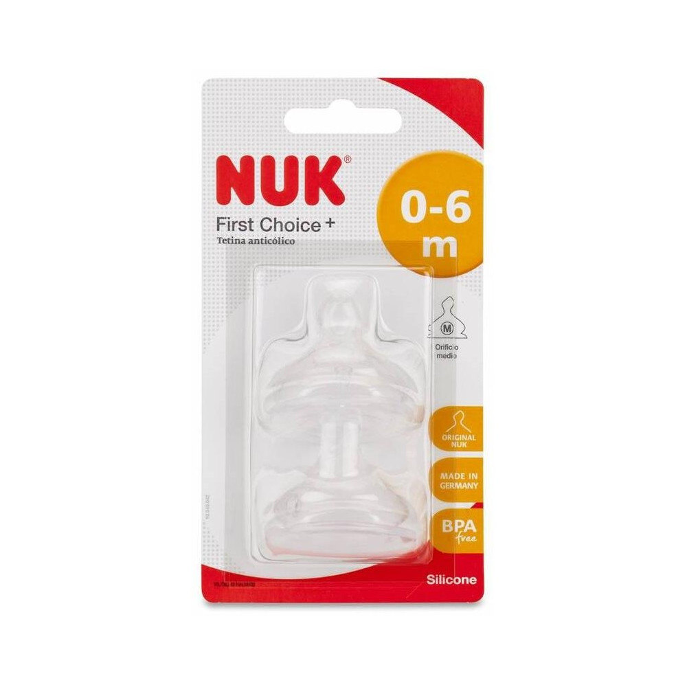 Nuk Fc Tetina Anticólico De Silicona T-1 Orificio M 2Uds