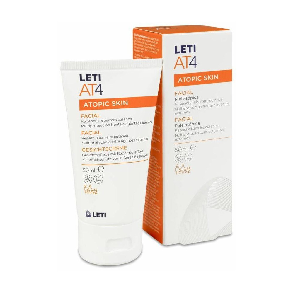 Leti At4 Facial Piel Atópica Y Seca, 50 Ml