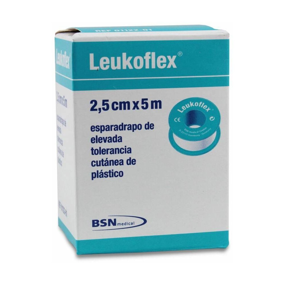 Leukoflex Esparadrapo Hipoalergénico De Plástico 5Mx2,5Cm 1Ud