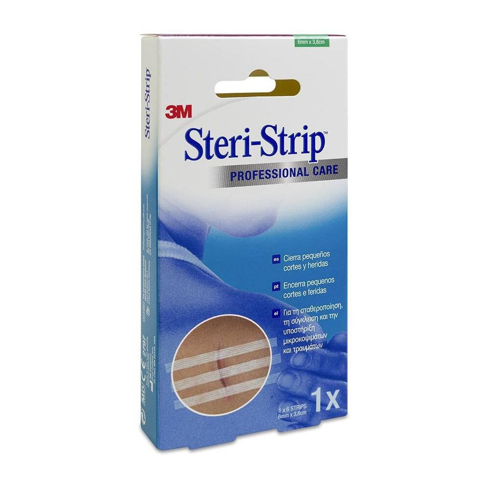 Steri Strip Sutura Cutanea Esteril Tiras 38Mmx6Mm