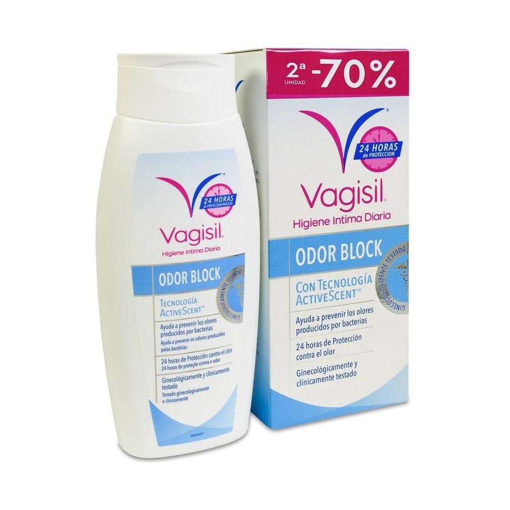 Duplo Vagisil Higiene Íntima Odor Block, 2 Uds