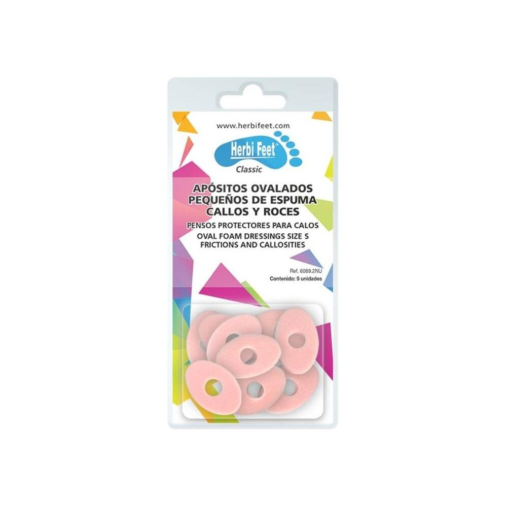 Herbi Feet Apósitos Ovalados Pequeños Espuma 6089.2, 9 Unidades