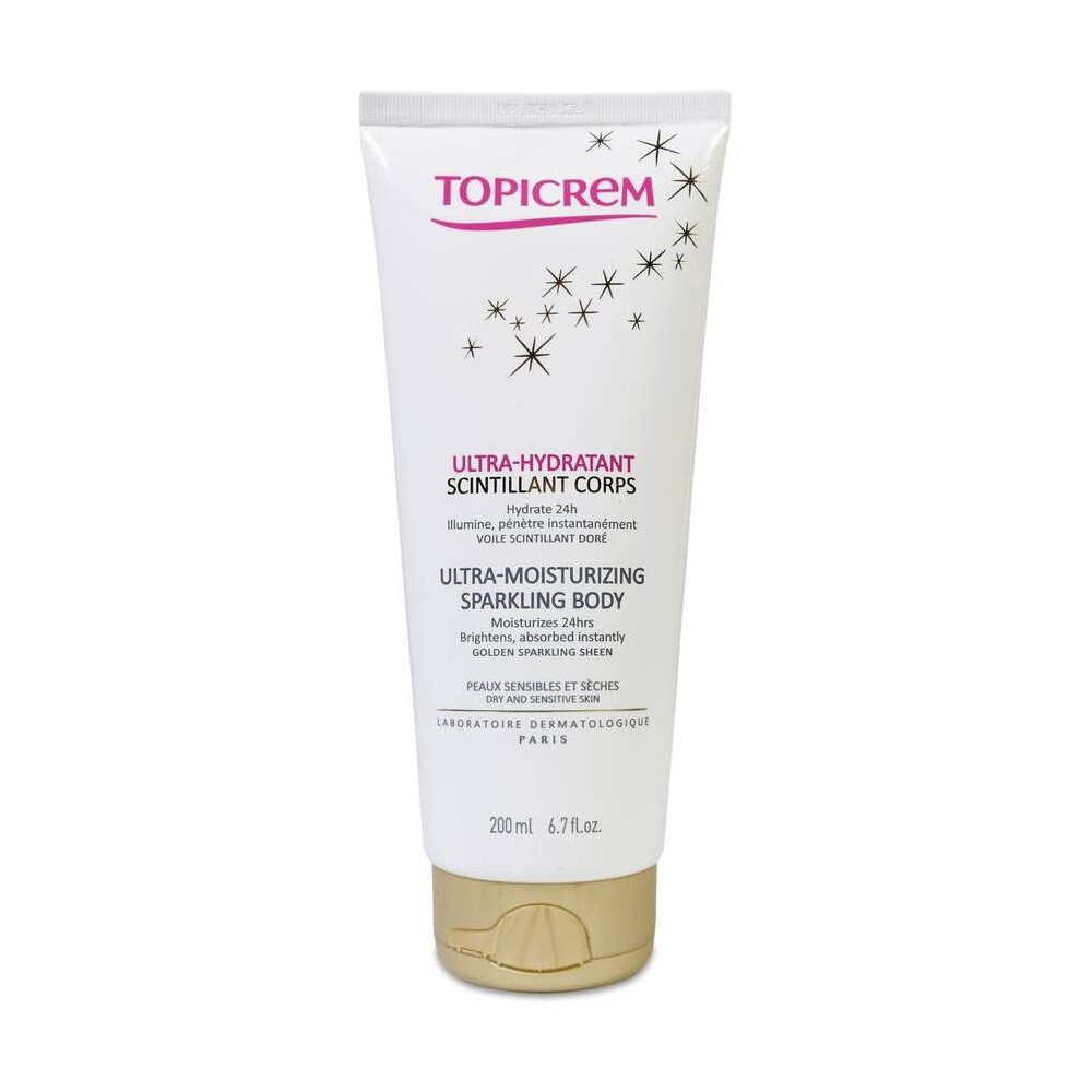 Topicrem Crema Ultra Hidratante Brillo Dorado, 200 Ml