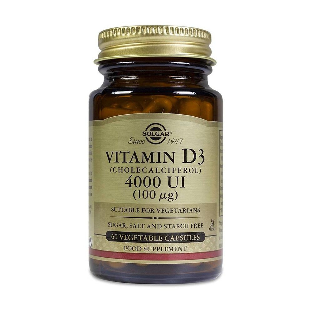 Solgar Vitamina D3 Colecalciferol 4000 Ui 100 Mcg 60 Vcaps