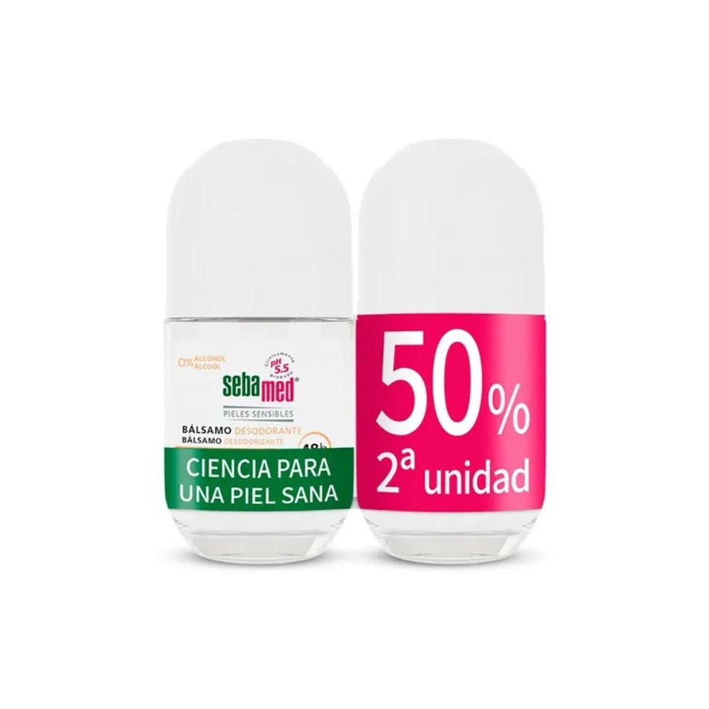 Sebamed Dúo Desodorante Roll-On Bálsamo, 2 Unidades 50 Ml