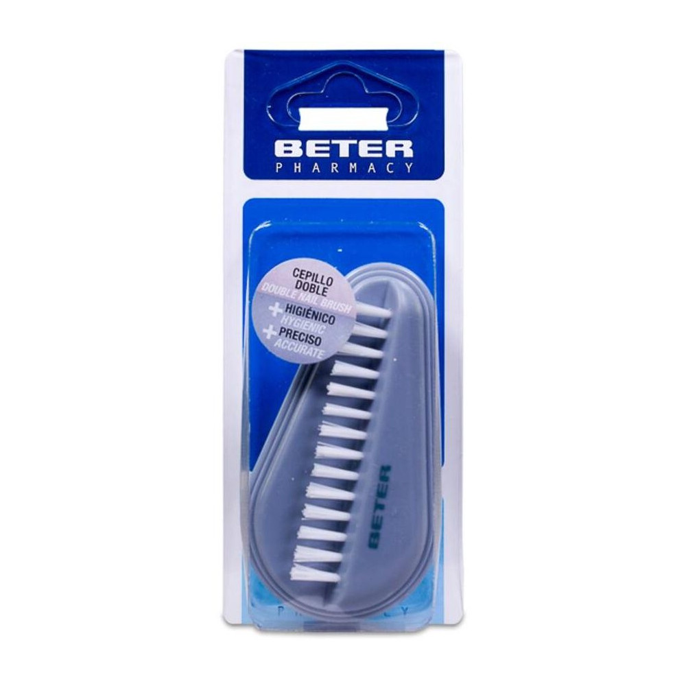 Beter Cepillo Uñas Doble Púas De Nylon, 1 Unidad